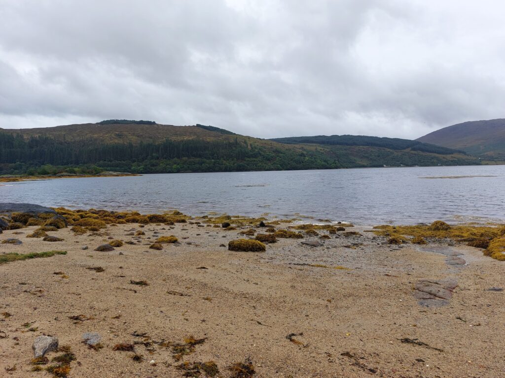 Sandy shore of Ardnastang