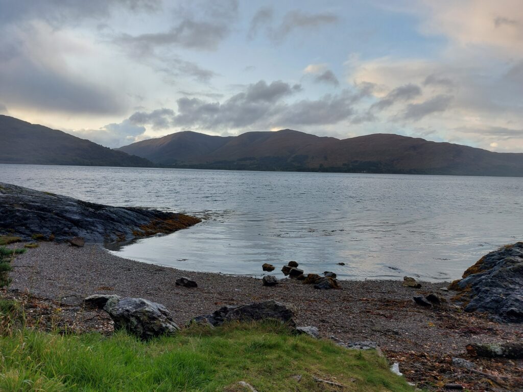 Sheltered bay overlooking Loch Linnhe