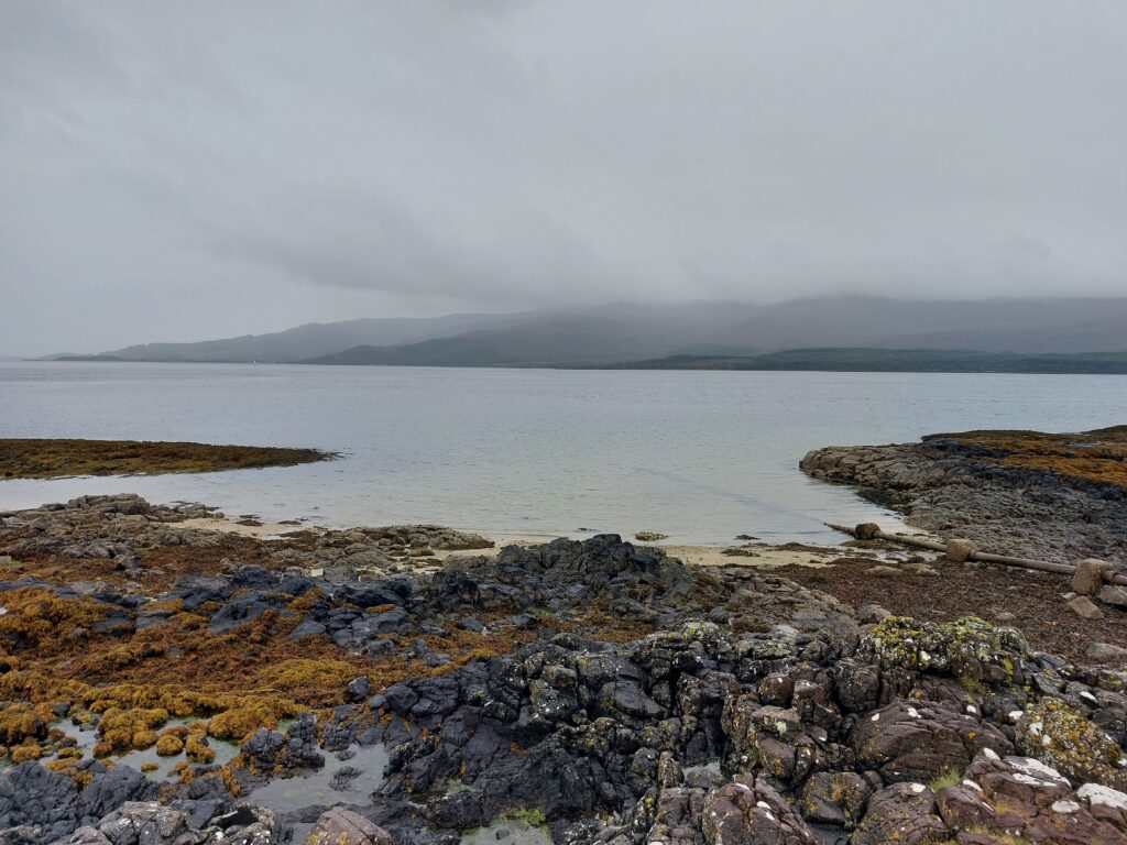 Mixed sandy and rocky shore of Lochaline