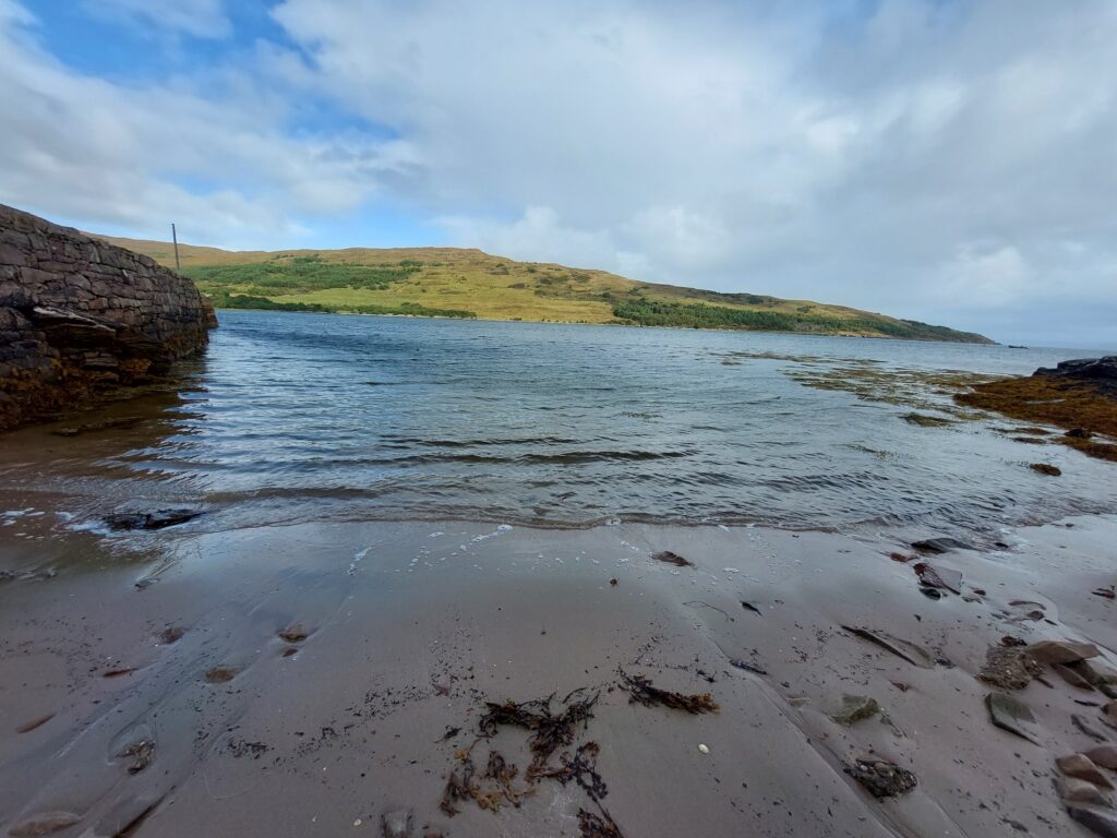 Sandy shore next to the Old Pier on the Ise of Rum
