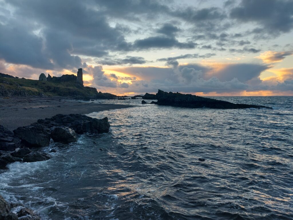 Coastline next to the ruins of Dunure Castle