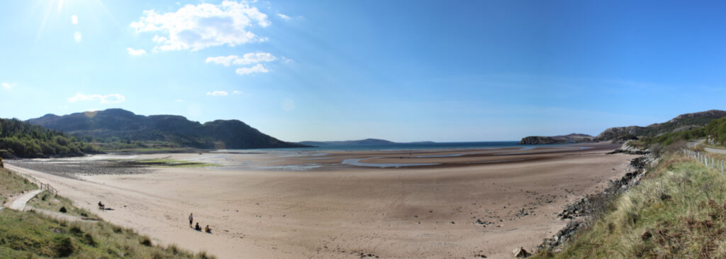 Sandy shore of Gruinard Bay